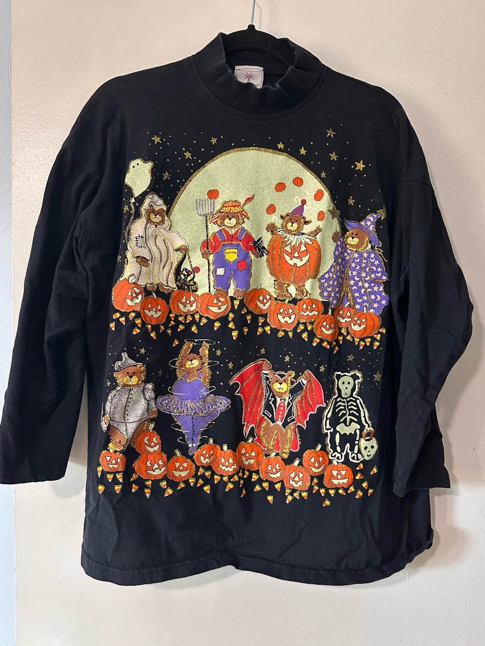 Vintage K.W.B.L. Los Angeles Halloween Mockneck Long Sleeve